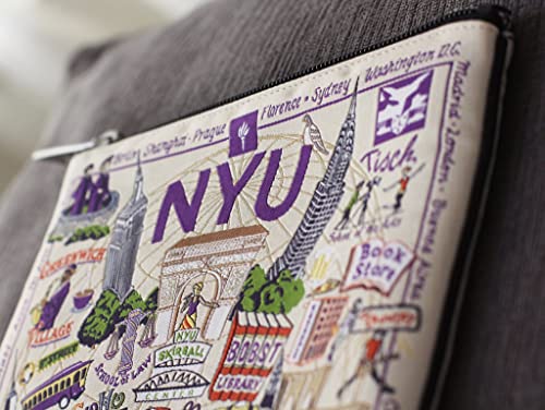 catstudio New York University (NYU) Collegiate Zipper Pouch Purse | Holds Your Phone, Coins, Pencils, Makeup, Dog Treats, & Tech Tools