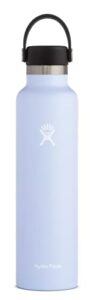 hydro flask 24 oz. water bottle - stainless steel, reusable, vacuum insulated with standard mouth flex lid