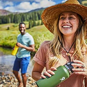 Hydro Flask Water Bottle - Stainless Steel & Vacuum Insulated - Wide Mouth 2.0 with Leak Proof Flex Cap - 40 oz, Hibiscus