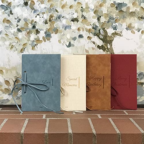 SIMPLY RSB Greeting Card Organizer Kit, Premium Vegan Leather, Transform Your Greeting Cards into a Forever Greeting Card Binder, Greeting Card Book, Greeting Card Holder and Greeting Card Keeper (Special Memories, With Hole Punch)