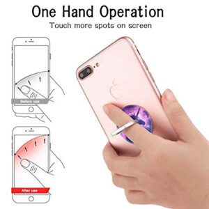 (3 Pack) Mobile Phone Ring Holder Finger Grip,Pink Unicorn Cell Phone Stand Collapsible Kickstand Compatible with All Smartphone