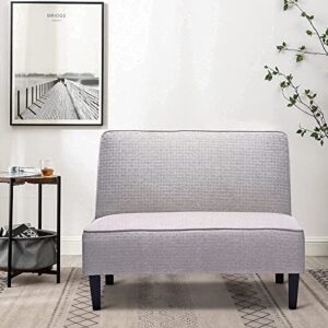 HAOBO Home ANNJOE Cushioned Linen Loveseat Settee Upholstered Sofa Backrest Couch Banquette Bench for Dining Room Living Room Bedroom Funiture