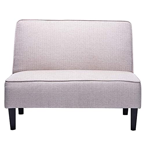 HAOBO Home ANNJOE Cushioned Linen Loveseat Settee Upholstered Sofa Backrest Couch Banquette Bench for Dining Room Living Room Bedroom Funiture