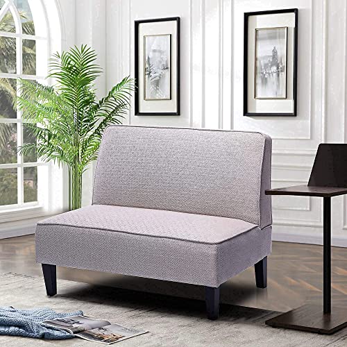 HAOBO Home ANNJOE Cushioned Linen Loveseat Settee Upholstered Sofa Backrest Couch Banquette Bench for Dining Room Living Room Bedroom Funiture