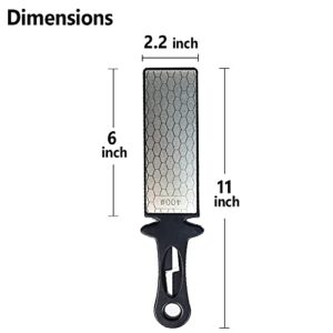 5-In-1 Diamond Sharpening Plate Knife And Scissors Sharpener Ceramic Knife Sharpener Rod Double-Sided 400/1000 Grit Honeycomb Surface Outdoor Kitchen Grinding Tool