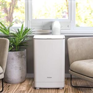 Haier 3-in-1 Portable Air Conditioner, Dehumidifier & Room Fan | 10,000 BTU | Easy Install Kit Included | Auto-Evaporation Technology Eliminates Need to Drain Water | Cools up to 350 Sq Ft | 115V