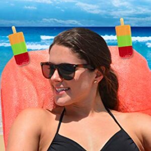 O2COOL Boca Clips, Red/Green/Orange Popsicle