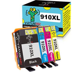 yatunink remanufactured ink cartridge replacement for hp 910 xl 910xl ink cartridges combo pack 3yl65an 3yl62an 3yl63an 3yl64an for hp officejet 8035 officejet 8028 8025 8022 8020 printer(4 pack)