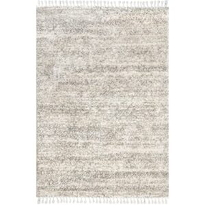 nuLOOM Brooke Shag Tasseled Accent Rug, 2x3, Ivory