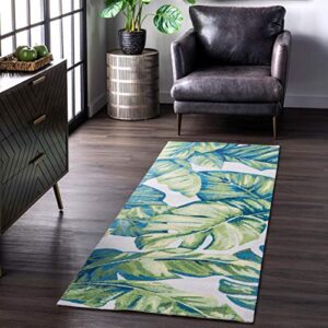 nuloom lisa floral indoor/outdoor runner rug, 2' 6" x 6', multi