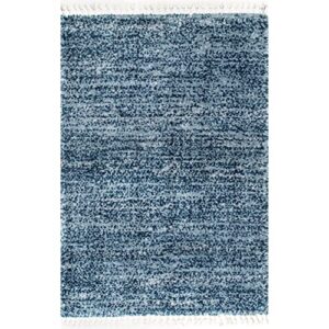 nuLOOM Brooke Shag Tasseled Accent Rug, 2x3, Blue