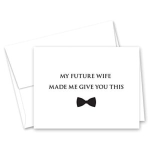 funny groomsman proposal cards, 8 will you be my groomsman and 2 best man cards with envelopes - set of 10