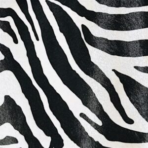 FABRICS FOREVER – Contemporary Faux Leather Collection - Zebra Black White Vinyl Fabric Material Faux Leather Sheets for DIY, Crafts…