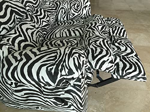 FABRICS FOREVER – Contemporary Faux Leather Collection - Zebra Black White Vinyl Fabric Material Faux Leather Sheets for DIY, Crafts…