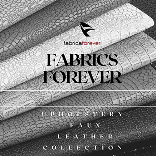 FABRICS FOREVER – Contemporary Faux Leather Collection - Zebra Black White Vinyl Fabric Material Faux Leather Sheets for DIY, Crafts…