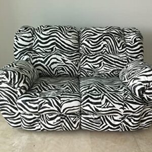 FABRICS FOREVER – Contemporary Faux Leather Collection - Zebra Black White Vinyl Fabric Material Faux Leather Sheets for DIY, Crafts…