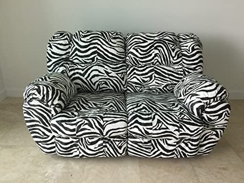 FABRICS FOREVER – Contemporary Faux Leather Collection - Zebra Black White Vinyl Fabric Material Faux Leather Sheets for DIY, Crafts…