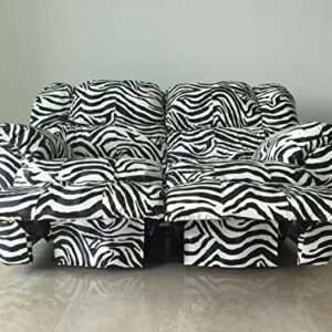 FABRICS FOREVER – Contemporary Faux Leather Collection - Zebra Black White Vinyl Fabric Material Faux Leather Sheets for DIY, Crafts…
