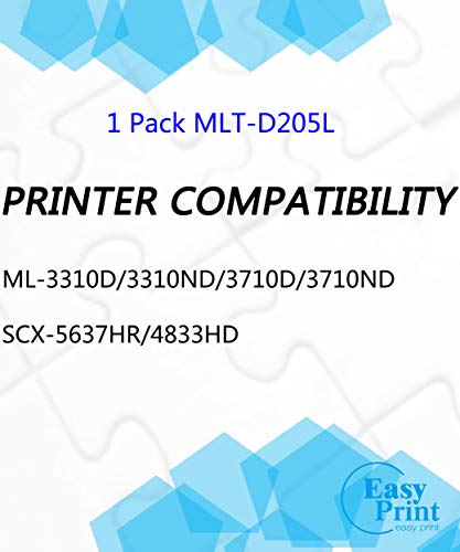 (1-Pack) Compatible MLT-D205L D205L Toner Cartridge 205L Used for Samsung ML-3712ND SCX-4833 SCX-4835FD SCX-4835FR SCX-5639FR SCX-5739FW ML-3310 ML-3312ND ML-3710 ML-3712DW Printer, by EasyPrint