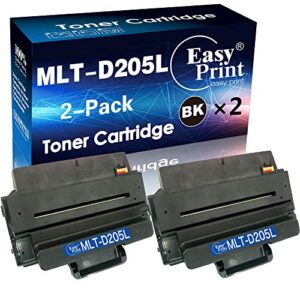 (2-pack) compatible mlt-d205l d205l toner cartridge 205l used for samsung ml-3712nd scx-4833 scx-4835fd scx-5637 scx-5639fr scx-5739fw ml-3310 ml-3312nd ml-3710 ml-3712dw printer, by easyprint