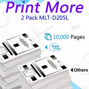 (2-Pack) Compatible MLT-D205L D205L Toner Cartridge 205L Used for Samsung ML-3712ND SCX-4833 SCX-4835FD SCX-5637 SCX-5639FR SCX-5739FW ML-3310 ML-3312ND ML-3710 ML-3712DW Printer, by EasyPrint