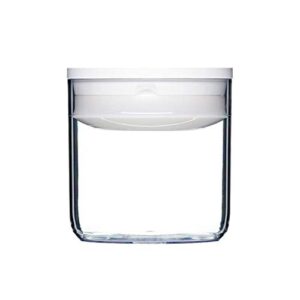 clickclack pantry storage round container white 0.6ltr - single - air tight stackable container