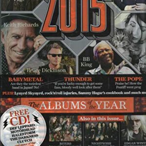 CLASSIC ROCK MAGAZINE, 2015 THE BEST OF THE YEAR JANUARY, 201 ISSUE NO.218 FREE CD INCLUDED ( PLEASE NOTE: ALL THESE MAGAZINES ARE PET & SMOKE FREE MAGAZINES. NO ADDRESS LABEL. (SINGLE ISSUE MAGAZINE.)