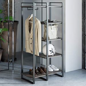 ZINUS Brock Etagere Bookcase with Hanging Storage / 4-Shelf Bookcase / Metal Frame / Solid Acacia Wood / Easy Assembly