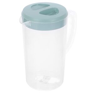 hemoton 1 gallon pitcher plastic pitcher with lid 2600ml large capacity pitcher clear mix drinks water jug juice pot ice tea kettle blue plastic water pitcher