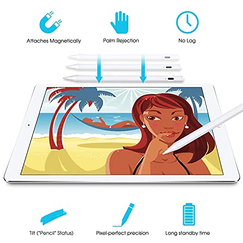 Stylus Pen Compatible with (2018-2020) Apple iPad, iPad Pencil with No Lag, High Precision, Tilt, Palm Rejection, for iPad 6th, iPad Mini 5th, iPad Air 3rd Gen, iPad Pro (11/12.9")