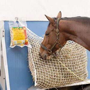 orgrimmar slow feed hay net bag with small opening for horse full day feeding(63” x 40”)