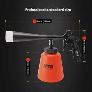 SPTA High Pressure Car Cleaning Gun, Cleaning Gun, Car Interior Washing Kit, Detailing Wash Gun with Metal Spinner for Seat Carpet Roof Dashboard, Essential Car Detailing Kit, 1L Bottle