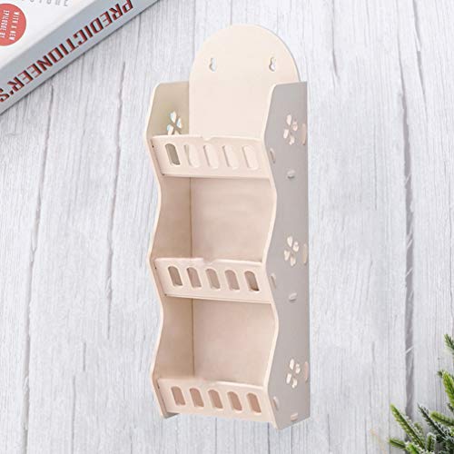 TOPBATHY Bedside Shelf Organizer Wall Mounted Non Drilling Hanging Storage Caddy Shelf Accessory for Phone Remote Earphone Glasses Entryway Key Holder Decorations