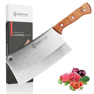 hermano butcher knife, meat cleaver knife, 8 inches chopping knife, super strong makes heavy duty easy