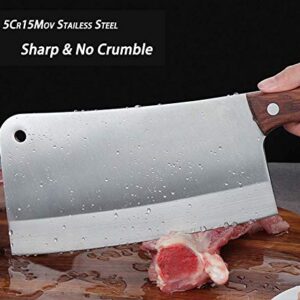 HERMANO Butcher Knife, Meat Cleaver Knife, 8 Inches Chopping Knife, Super Strong Makes Heavy Duty Easy