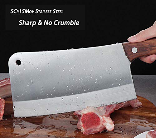 HERMANO Butcher Knife, Meat Cleaver Knife, 8 Inches Chopping Knife, Super Strong Makes Heavy Duty Easy