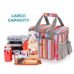 LUNCIA Large Lunch Bag 24-Can(15L) Soft Cooler Tote