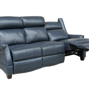 Barcalounger Warrendale Power Reclining Sofa w/Power Head Rests, Shoreham Blue