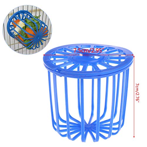 Hamiledyi Parrot Feeder Cage Accessories Supplies Automatic Bird Feeder Fruit Vegetable Holder Cage Hanging Basket Water Dispenser Parakeet Cage Perch for Small Cockatiels Lovebirds