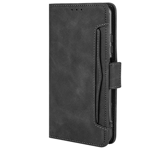 HualuBro ZTE Axon 10 Pro Case, Magnetic Full Body Protection Shockproof Flip Leather Wallet Case Cover with Card Slot Holder for ZTE Axon 10 Pro 5G Phone Case (Black)