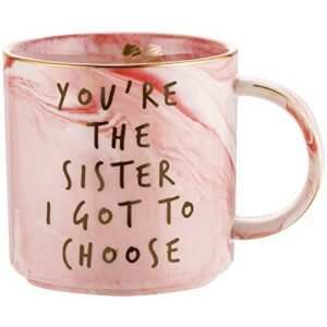 you're the sister i got to choose - like sisters gifts - best friend friendship gifts for women - funny best friend birthday gifts for soul unbiological sister, bff