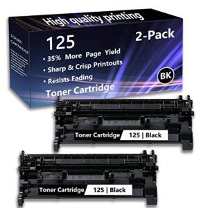 2 pack (2 black) cartridge 125 toner cartridge replacement for canon imageclass lbp6030w lbp6000 mf3010 printer, sold by altoner.