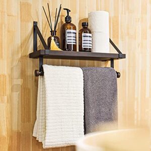Labcosi Coffee Mug Holder Wall Mounted, Rustic Coffee Cup Shelf and Rack with Hooks for Kitchen Organize