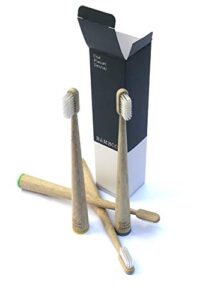 stand up biodegradable bamboo toothbrushes| hard wearing, soft/medium plant bristles| vegan | plastic free toothbrush | biodegradable packaging| all natural toothbrush