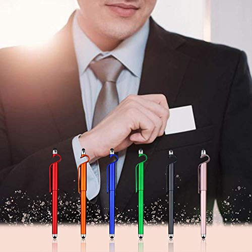 Stylus Pen, SITAKE 12 Pcs Multifunctional 3 in 1 Phone Holder + Capacitive Stylus + Ballpoint Pens, Mobile Phone Stand Stylus Pens for All Touch Screen Device, Phones, Tablet and Computer (Style 2)