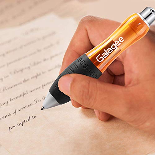 Galagee Super Big Fat Heavy Weighted Pens - Large Wide Grip Pens - Hand Writing Aids for Tremors,Parkinson's,Autism,Carpal Tunnel and Essential Hand Tremors（Two Black Ink Refills）