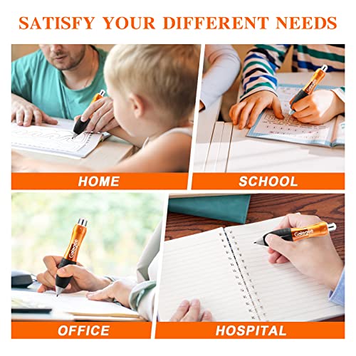 Galagee Super Big Fat Heavy Weighted Pens - Large Wide Grip Pens - Hand Writing Aids for Tremors,Parkinson's,Autism,Carpal Tunnel and Essential Hand Tremors（Two Black Ink Refills）