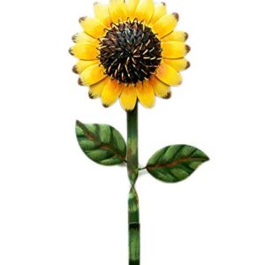 E-view Metal Sunflower Key Holder Creative Vintage Wall Mounted Key Hook - Retro Cast Hanger for Coat Hat Clothes Towel (Set of 2)