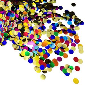 Multicolor Sparkling Round Dot Confetti 100 Grams Vintage Metallic Glitter Foil Circle Confetti for Party Table Scatter Wedding Festival DIY Decoration