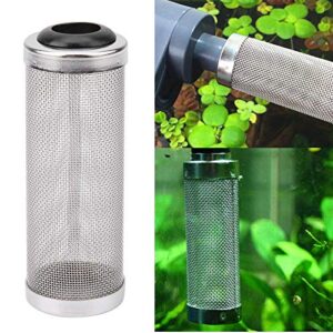 Tnfeeon Aquarium Filter Case, Stainless Steel Mesh Filter Media Cover Filter Net Case Cover Protect Shrimp Fish(L Dia.16mm)